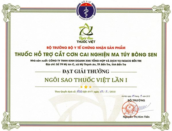 Thuốc cai nghiện ma túy Bông Sen